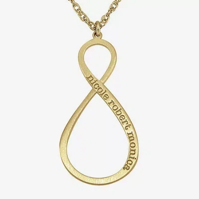 Fine Jewelry Personalized Infinity Name Pendant Necklace In Yellow