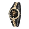 Fine Jewelry Personalized Mens Black And Gold Tone Cross Bracelet Watch In Black