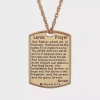 Fine Jewelry Personalized Name And Lord's Prayer Dog Tag Pendant Necklace In Pink
