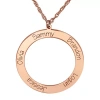 Fine Jewelry Personalized Open Circle Names Pendant Necklace In Pink