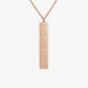 Fine Jewelry Personalized Roman Numeral Date Bar Pendant Necklace In Pink