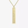 Fine Jewelry Personalized Roman Numeral Date Bar Pendant Necklace In Yellow