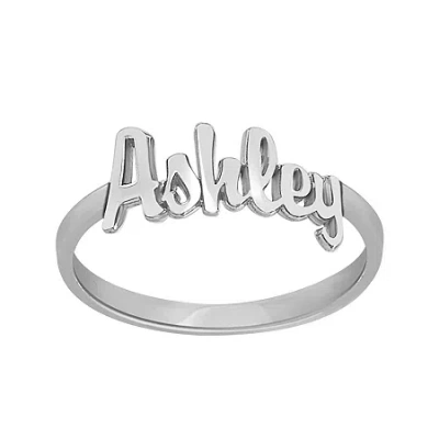 Fine Jewelry Personalized Script Name Ring In White