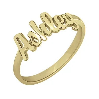 Fine Jewelry Personalized Script Name Ring In Yellow