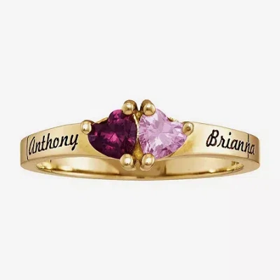 Fine Jewelry Personalized Simulated Birthstones Sweetheart Couples Ring In Yellow