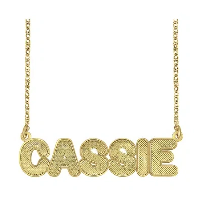 Fine Jewelry Personalized Sterling Silver Bold Name Necklace In Yellow