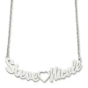 Fine Jewelry Personalized Sterling Silver Couples Name Necklace In White