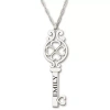 Fine Jewelry Personalized Sterling Silver Key Name Pendant Necklace In Multi