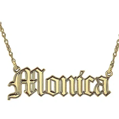 Fine Jewelry Personalized Sterling Silver Name Necklace In Yellow