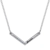 Fine Jewelry Personalized V-shaped Engraved Necklace In White