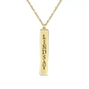 Fine Jewelry Personalized Vertical Bar Name Necklace In Yellow