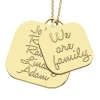 Fine Jewelry Personalized "we Are Family" Pendant Necklace In Yellow