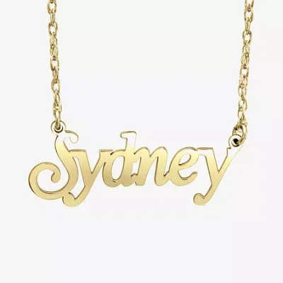 Fine Jewelry Personalized Womens 10k Gold 18 Inch Name Necklace In Yellow
