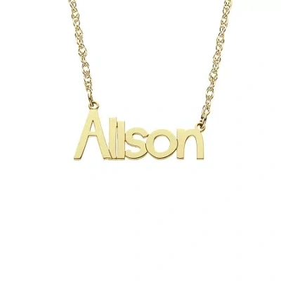 Fine Jewelry Personalized Womens 10k Gold 18 Inch Pendant Necklace In Yellow