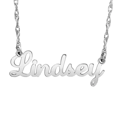 Fine Jewelry Personalized Womens 10k Gold Pendant Necklace In White