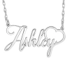Fine Jewelry Personalized Womens 24k Gold Over Silver 18 Inch Name Necklace In White