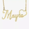 Fine Jewelry Personalized Womens 24k Gold Over Silver 18 Inch Name Necklace In Yellow