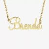 Fine Jewelry Personalized Womens 24k Gold Over Silver 18 Inch Pendant Necklace In Yellow