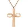 Fine Jewelry Personalized Womens 24k Gold Over Silver Cross Infinity Name Pendant Necklace In Pink