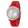Fine Jewelry Personalized Womens Red Alloy And Silver Tone Dial Bracelet Watch In Red