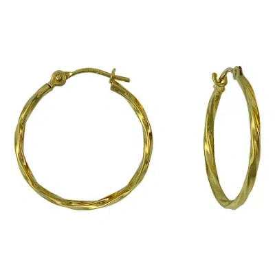 Fine Jewelry Polished Twisted Hoop Earring In Transparent