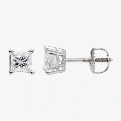 Fine Jewelry Premier Collection 1/4 Ct. T.w. Natural Princess-cut Diamond Stud Earrings In White