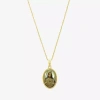 Fine Jewelry Sacred Heart Of Jesus Womens 14k Gold Oval 18 Inch Pendant Necklace In Yellow