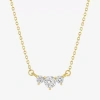 Fine Jewelry (si2-i1/g-h) Womens 1/3 Ct. T.w. Lab Grown White Diamond 10k Gold Round 18 Inch Pendant Necklace In Yellow