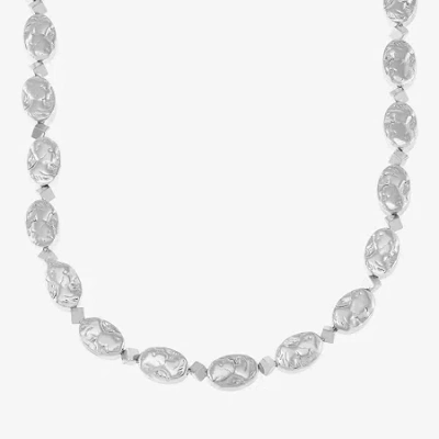 Fine Jewelry Silpada Silpada Womens White Hematite Sterling Silver 16 Inch Beaded Necklace