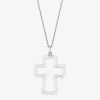 Fine Jewelry Silpada Womens Sterling Silver Cross 16 Inch Pendant Necklace In Transparent