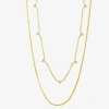 Fine Jewelry Silver Addiction Womens 14k Gold Over Silver 18 Inch Link Chain Necklace In Yellow