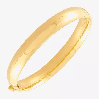 Fine Jewelry Silver Addiction Womens 14k Gold Over Silver Round Bangle Bracelet In Yellow