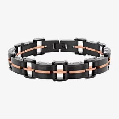 Fine Jewelry Stainless Steel 8 1/2 Inch Link Bracelet In Black