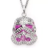 Fine Jewelry Star Wars Cubic Zirconia Stainless Steel Stormtrooper Pendant Necklace In White