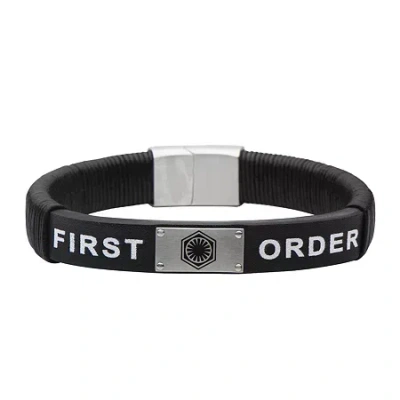 Fine Jewelry Star Wars Episode Vii First Order Leather Bracelet In Black