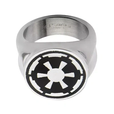 Fine Jewelry Star Wars Imperial Symbol Mens Stainless Steel Ring In Multi