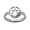 Fine Jewelry Star Wars Stainless Steel Galactic Empire Symbol Cutout Ring In White