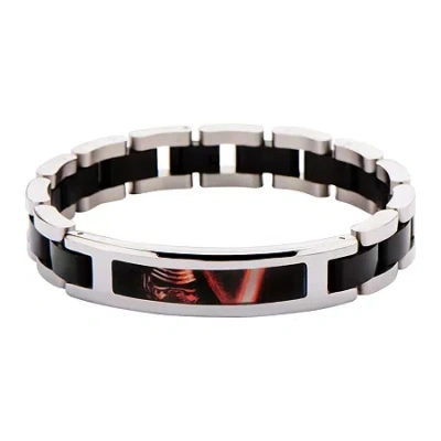Fine Jewelry Star Wars Two-tone Stainless Steel Black Ip Episode Vii Kylo Ren Id Link Bracelet In Multi