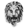 Fine Jewelry Steeltime Lion Mens Stainless Steel Fashion Ring In Silver
