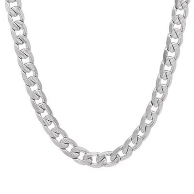Fine Jewelry Steeltime Mens Stainless Steel Hypoallergenic 24 Inch Link Necklace In Transparent