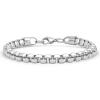 Fine Jewelry Steeltime Mens Stainless Steel Solid Link Chain Bracelet In Transparent