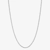 Fine Jewelry Sterling Silver Or Gold Over Silver 18 - 24 Inch Solid Rope Chain Necklace In Silver