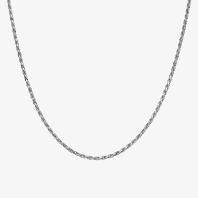 Fine Jewelry Sterling Silver Or Gold Over Silver 18 - 24 Inch Solid Rope Chain Necklace