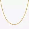 Fine Jewelry Sterling Silver Or Gold Over Silver 18 - 24 Inch Solid Rope Chain Necklace In Multi