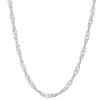 Fine Jewelry Sterling Silver Solid Link Chain Necklace In Silver