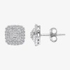 Fine Jewelry Tru Miracle (i / I1) 1/2 Ct. T.w. Lab Grown White Diamond 10k White Gold 9.3mm Cushion Stud Earrings In White
