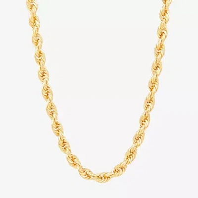 Fine Jewelry Unisex Adult 10k Gold 22 Inch Rope Chain Necklace In Yellow