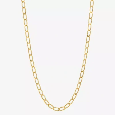 Fine Jewelry Unisex Adult 14k Gold 22 Inch Curb Chain Necklace In Yellow