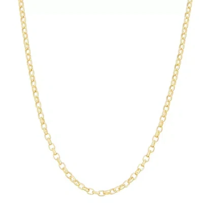 Fine Jewelry Unisex Adult 14k Gold Over Silver 22 Inch Link Necklace In Transparent