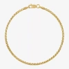 Fine Jewelry Unisex Adult 14k Gold Solid Box Chain Bracelet In Transparent